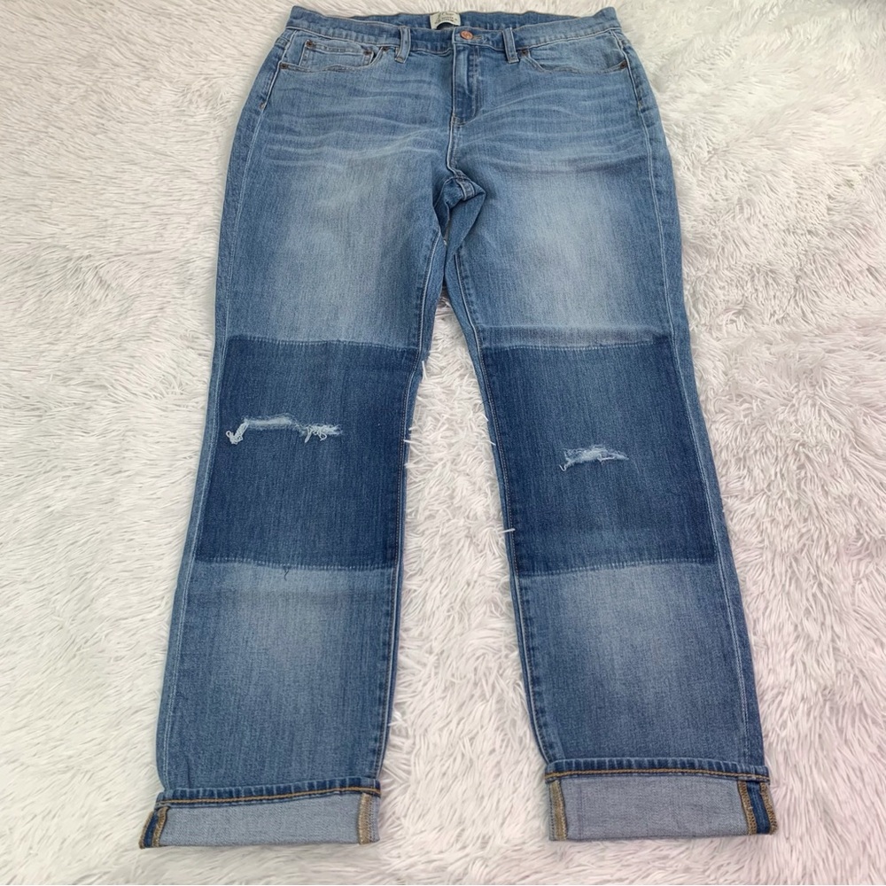 J Crew NWT Tall 30T distressed Slim Broken in boyfriend jeans